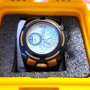 Invicta Two-Tone Men's Watch with Blue Dial (Needs Battery)